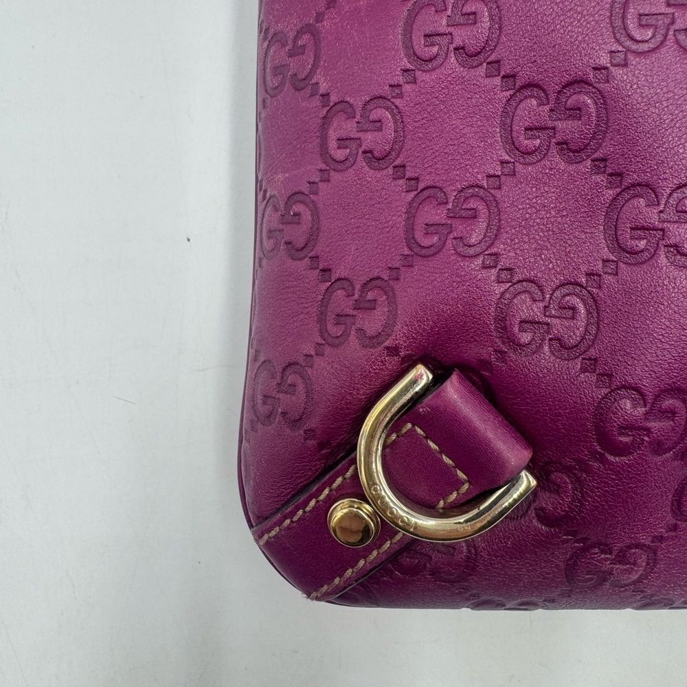 Gucci Magenta Purple Guccisima GG Signature Abbey D Ring Crossbody Messenger Bag - Picture 10 of 16